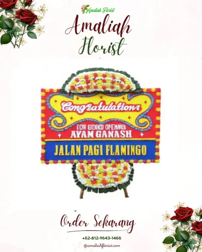 Bunga Papan Congratulation di Tegak